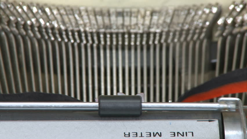 Vintage typewriter writing