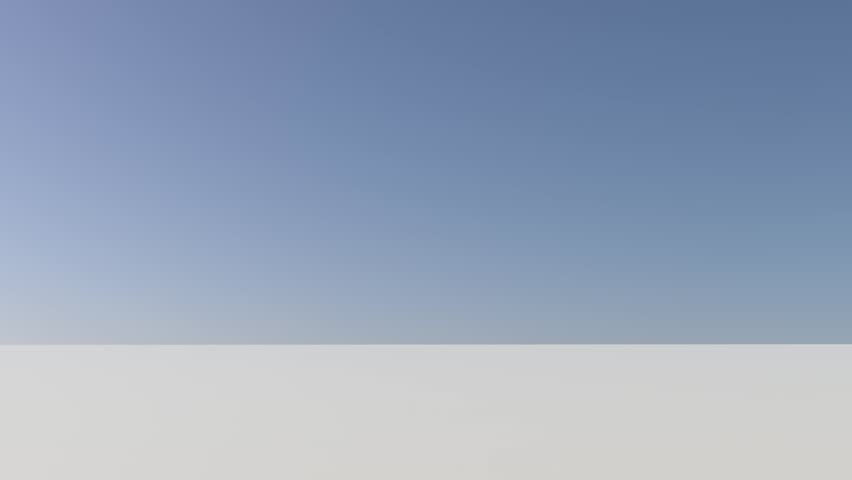 3D animated house unfolding in front of a neutral blue background. HD 1080i. 
