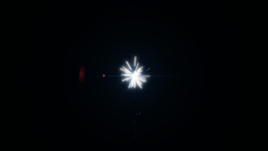 Lens flare explosion