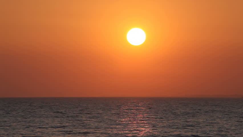 sunset and sea