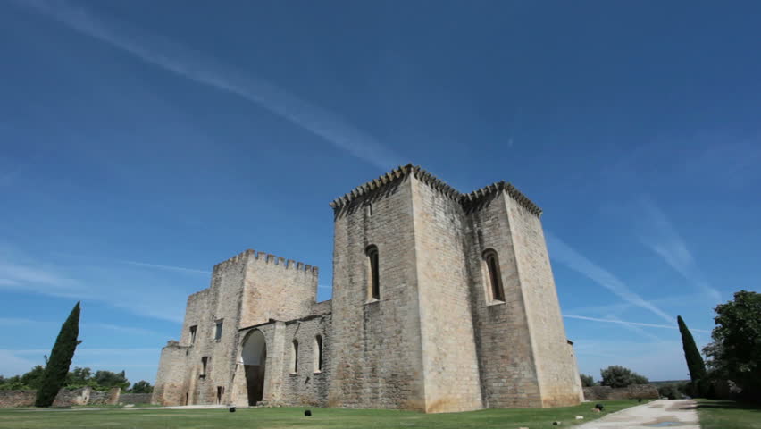 Medieval castle in Flor da Rosa, Portugal. Belonged to the Crusader Hospitaller Order and today is used as a Historical Hotel.