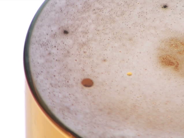 Beer glass with froth - NTSC