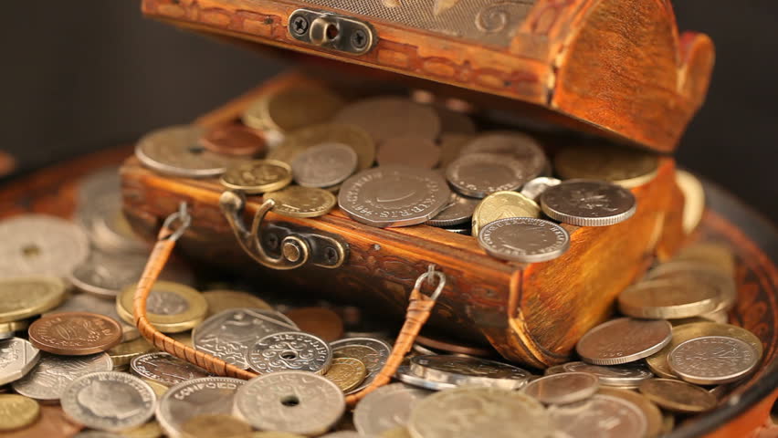 treasure of gold coins