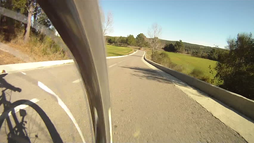 Mountain Bike ride along road