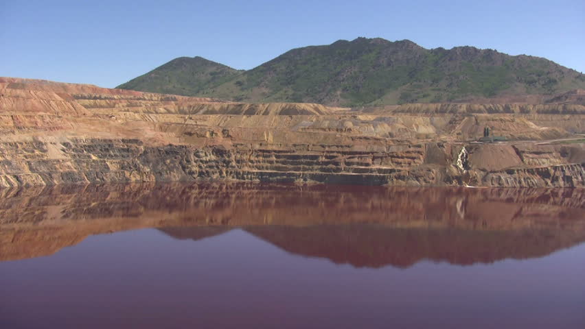 Open Pit Mine Super Fund Site in Butte, Montana