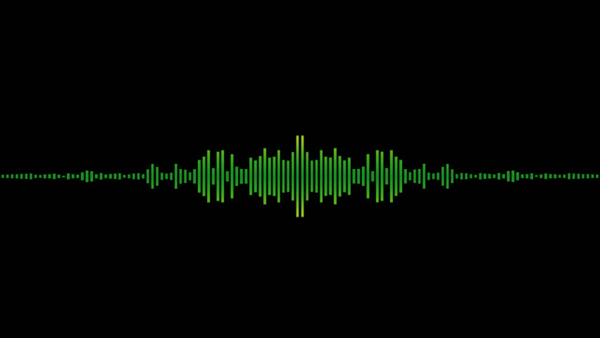 Clip of computer generated equalizer bars in waveform audio spectrum pattern. This file can be looped seamlessly.