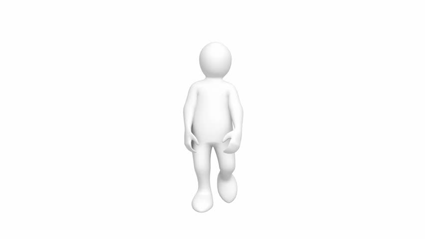 Animation presenting 3d man writing "Thank you!