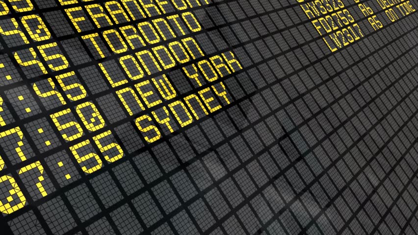 International Airport Departures Board