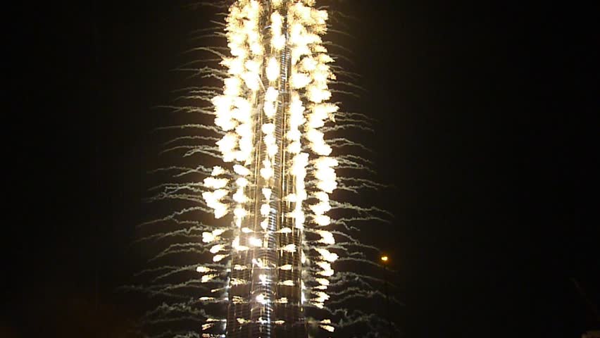 DUBAI, UAE - JANUARY 04: Burj Khalifa (Burj Dubai) world's tallest tower (828 meters) grand opening ceremony at Downtown Burj Dubai January 04, 2010 in Dubai, United Arab Emirates.