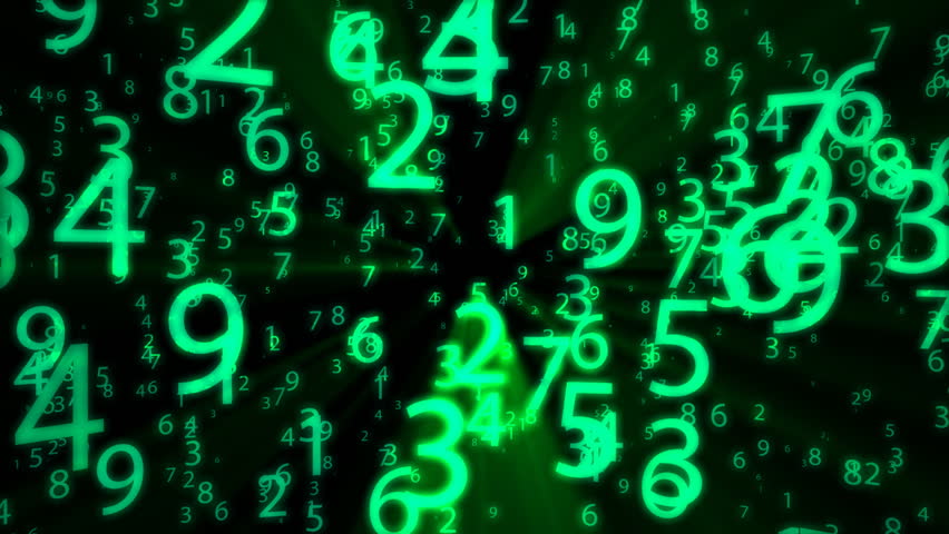 Green Glowing Numbers - Motion Background 57 (HD) - Motion background with bright glowing numbers. Great for financial, statistic or mathematics concepts.