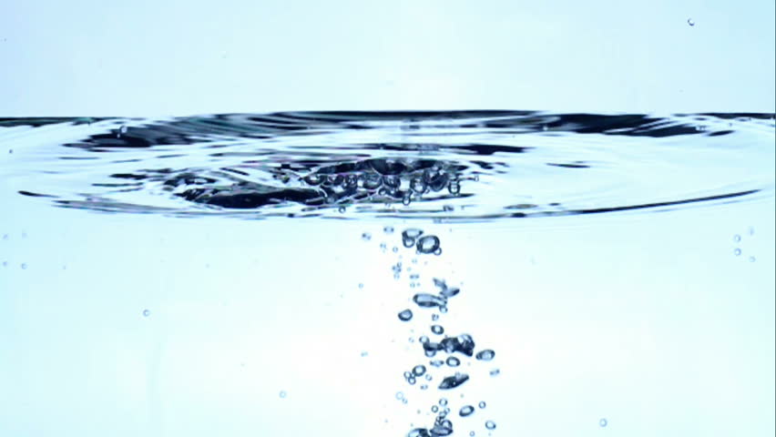 Blue Water Pouring Splashing