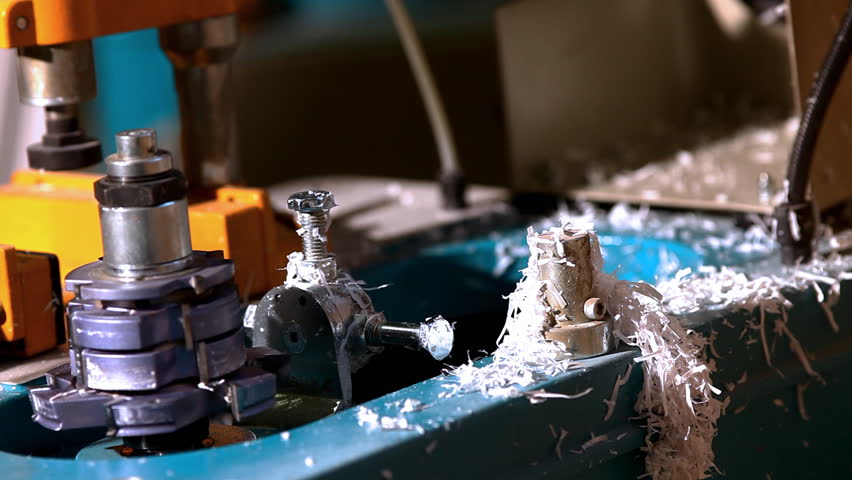 Blow out shavings from plastic cut