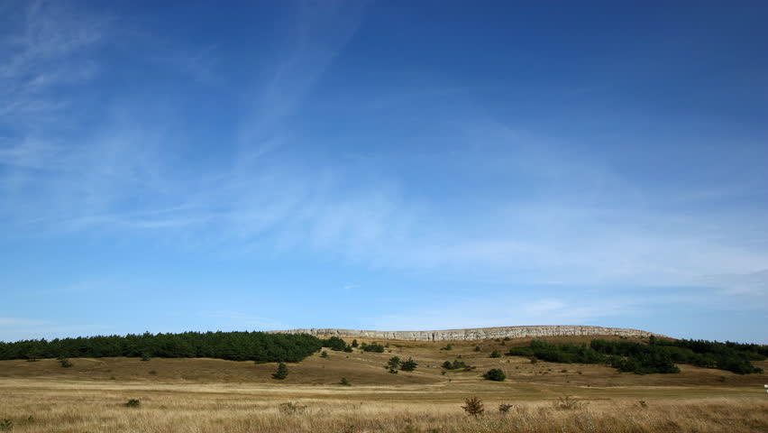 time lapse Crimean landscape. 