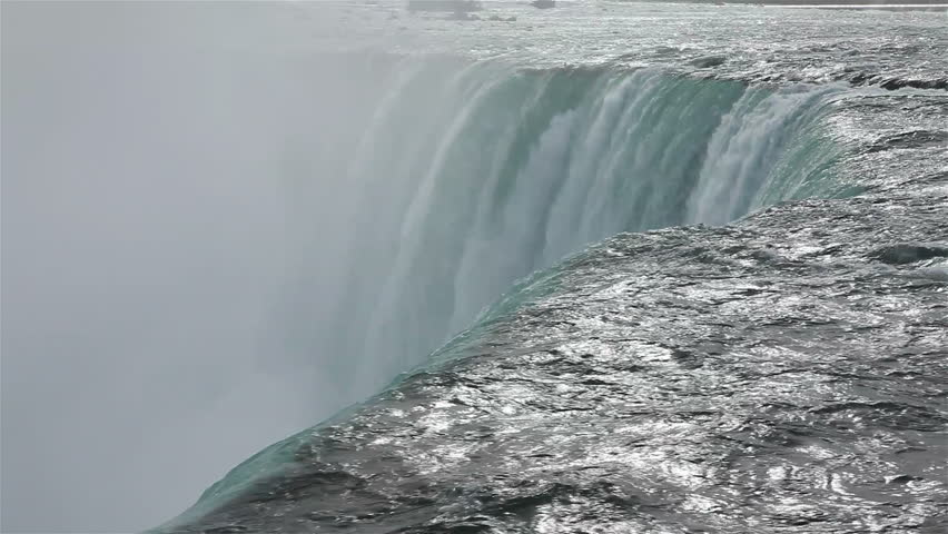 Powerful, misty and fast waters of Niagara Falls