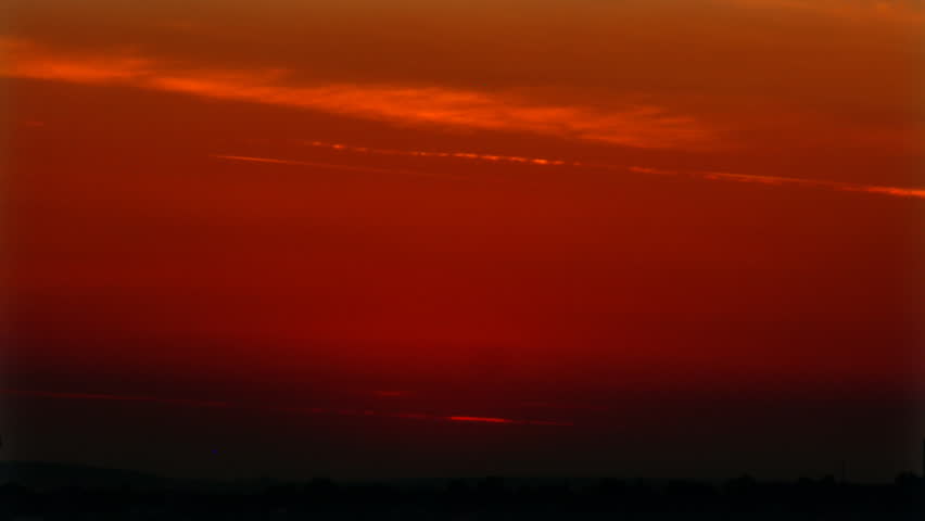 Timelapse sunrise. Brightness stabilized - no flickering. Birds and insects removed.