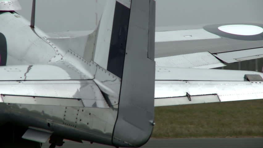 Rear shot of the P51 mustang turning