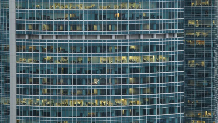 MOSCOW - JULY 5: Movement in office building Naberezhnaya Tower (Quay Tower) in Moscow International Business Center  on July 5, 2010 in Moscow, Russia. The Moscow International Business Center is expected to become the first zone in Russia to combine bus