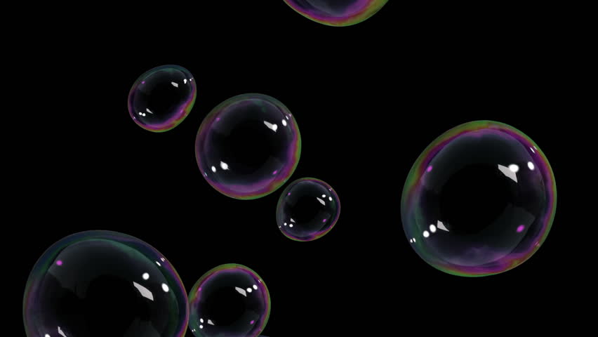 Colorful Bubbles Over Black Background Stock Footage Video 4636688 ...