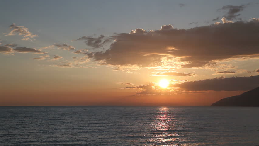 sunset and sea