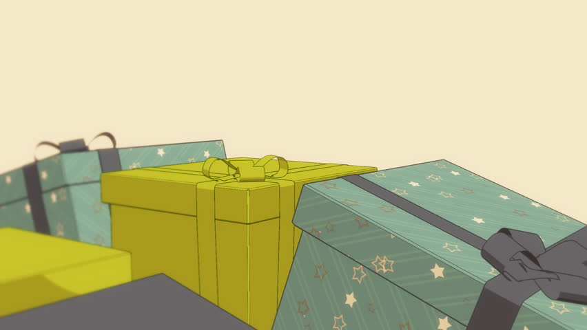 3D rendering of colorful cartoon gift box isolated setting and confetti poping releasing through opening box.  