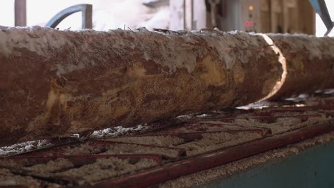 Industrial Saw Bench With Precise Stock Footage Video 100