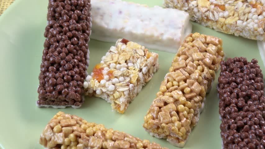 Various Healthy Granola Bars Muesli Stock Footage Video 100