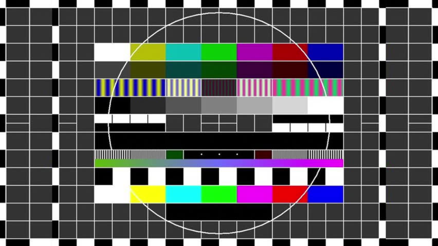 Television Test Patterns and Colour Stock Footage Video (100% Royalty