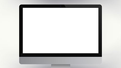 White Screen Desktop Computer Close Flat Stock Footage Video (100%  Royalty-free) 1007736373 | Shutterstock