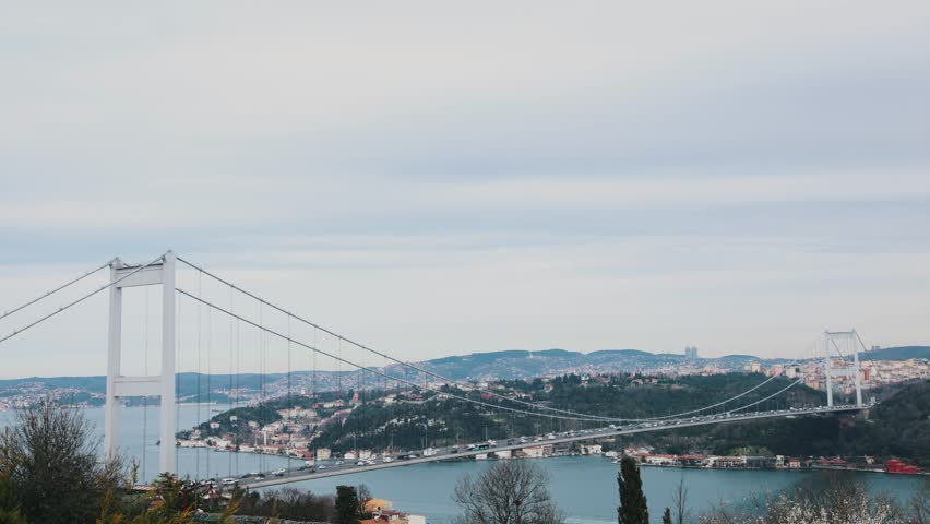 Fatih Sultan Mehmet Bridge landscape in Istanbul, Turkey image - Free ...