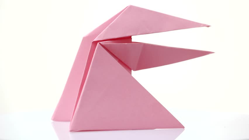 Pink Origami Frog Isolated On Stock Footage Video 100 Royalty Free 1010408783 Shutterstock