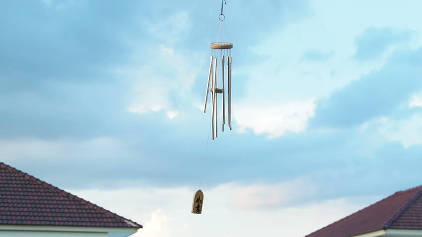 Wind Chimes Stock Footage Video Shutterstock Wind Chime Mobile In Breeze Home Village Background
