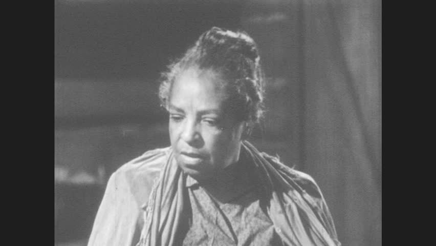 1940s African American Woman Speaks Stock Footage Video 100