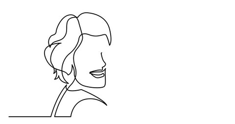 Continuous line. Continuous line drawing.