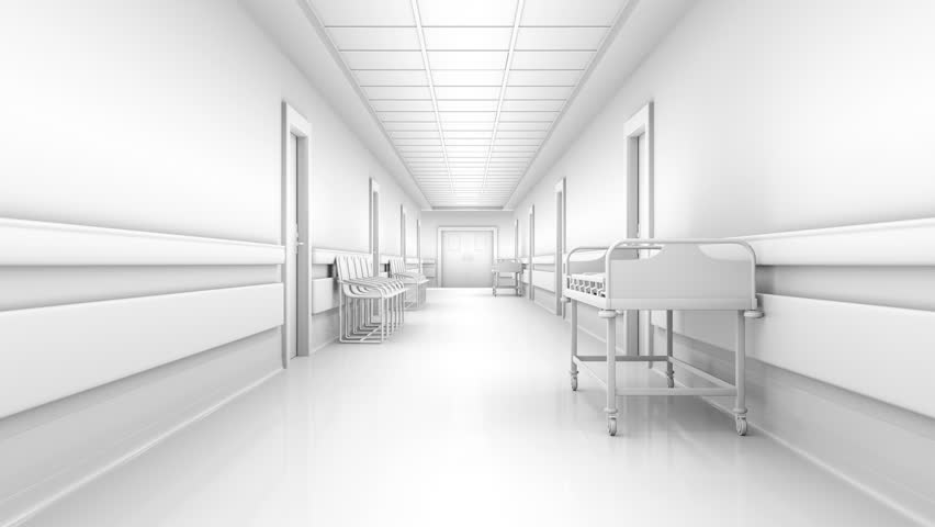White Hospital Corridor Visitor Walks Stock Footage Video 100 Royalty Free 1013754413 Shutterstock