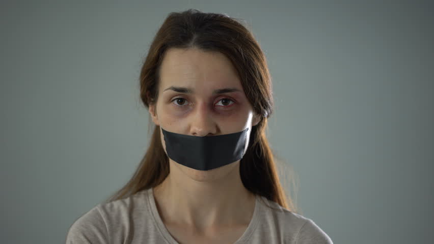 Image result for taped mouth