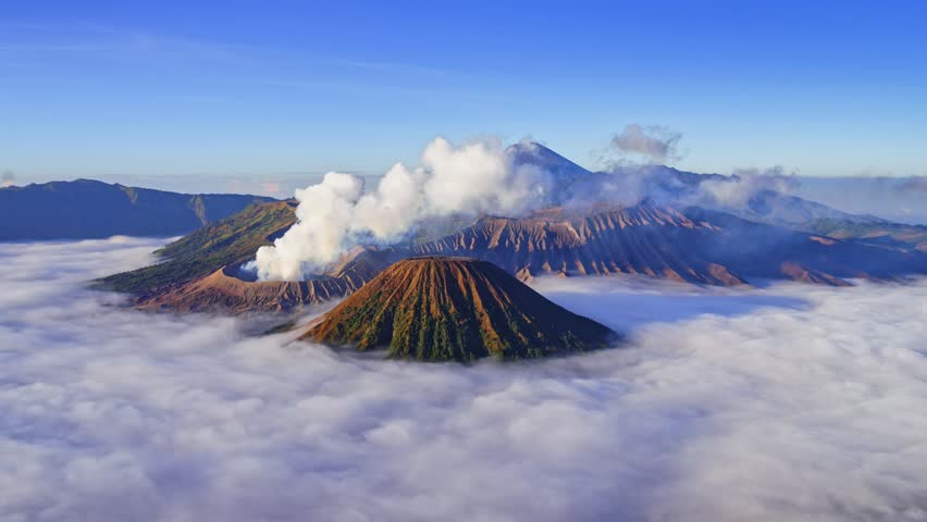 Landscape of Mount Bromo on the Island of Java, Indonesia image - Free ...