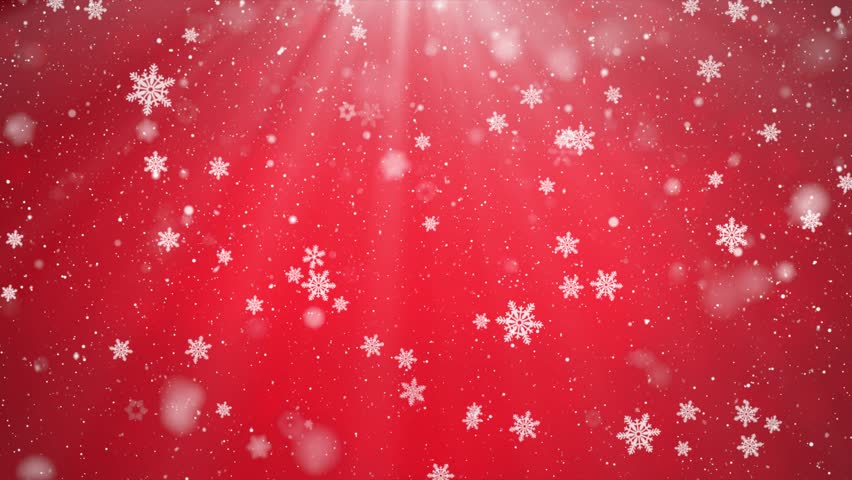 White Sparkles On Red Background Loop Free Motion Graphics