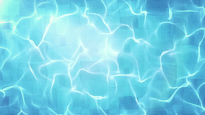 Refraction Of Sunlight In Swimming Pool Water. Animation Of Ripple ...