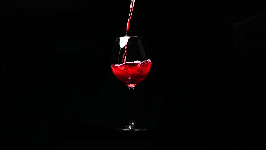 Isolated Glass With Wine On Stock Footage Video 100 Royalty