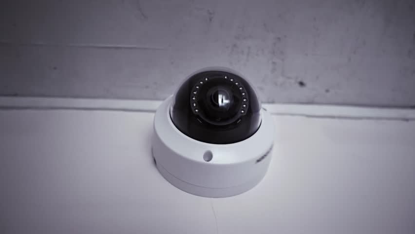 Surveillance Cameras On The Ceiling Stock Footage Video 100