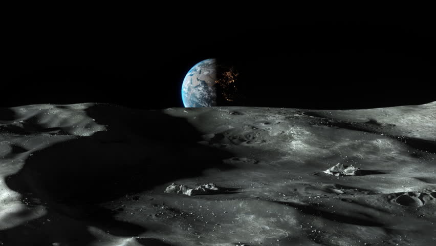 Earthrise from the Surface of the moon image - Free stock photo ...