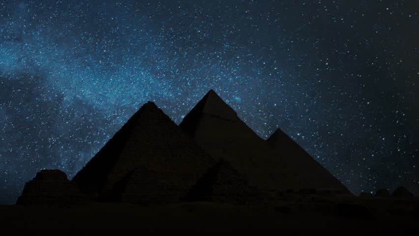 Pyramids at night in Giza, Egypt image - Free stock photo - Public ...