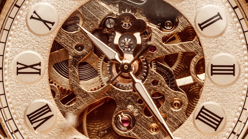 Antique clock dial close-up. Vintage pocket watch.