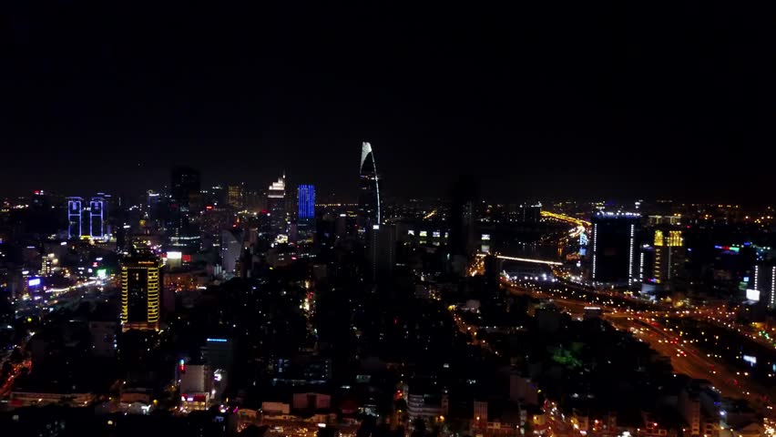 Night Cityscape in Saigon, Vietnam image - Free stock photo - Public ...