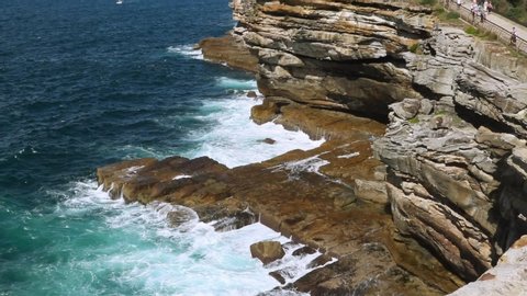 Cliff Stairs View At Diamond Stock Footage Video 100 Royalty