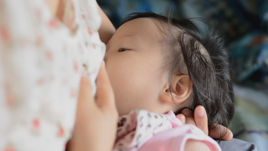 Asian Mother Breastfeeding Her Baby Stock Footage Video 100 Royalty