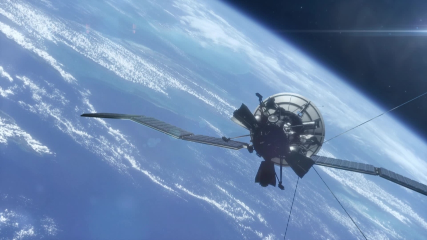 Communications Satellite In Orbit Of Stock Footage 100 Communications Satellite In Orbit Of