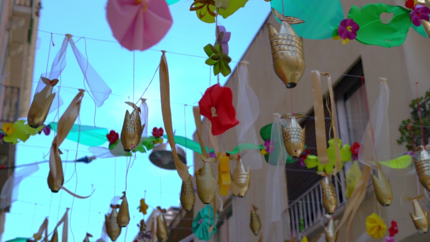 Street Decoration Made From Recycled Stock Footage Video 100