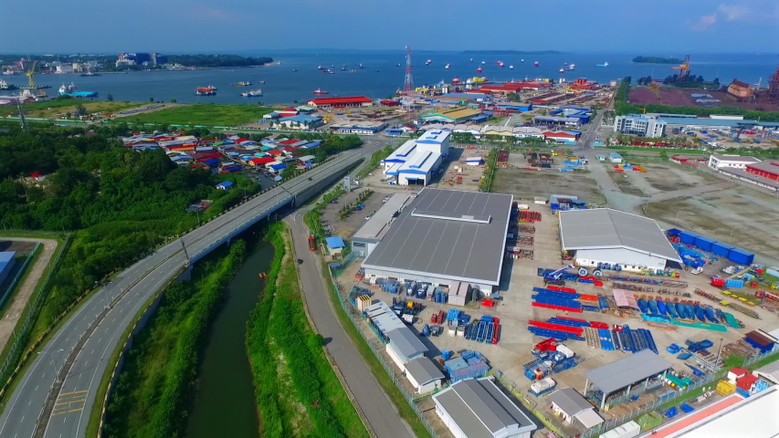 Labuan,malaysia-june 7,2016:aerial View of Rancha-rancha Stock Footage ...