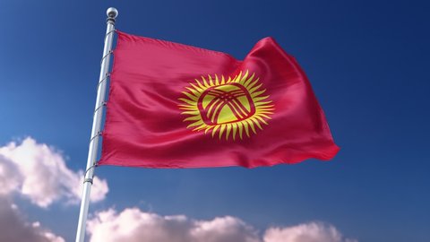 Kyrgyzstan Flag Stock Video Footage - 4K and HD Video Clips | Shutterstock